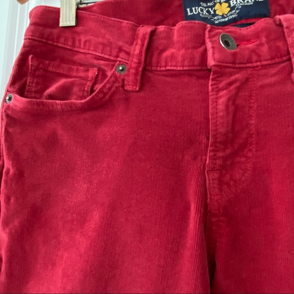 Lucky Brand Corduroy Size 6/28 Brick Red Skinny Jeans w MEASUREMENTS - Picture 4 of 10